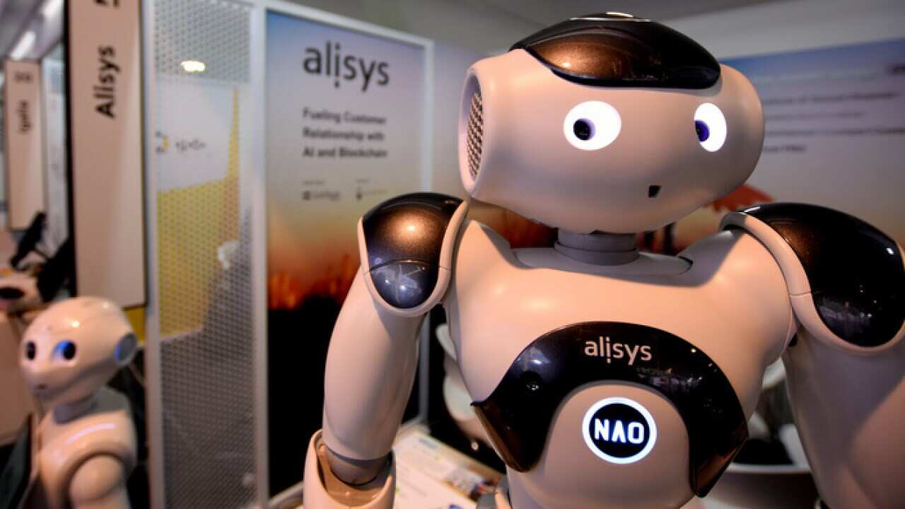 A robot at the Mobile World Congress 2019 in Barcelona, Spain (AAP)