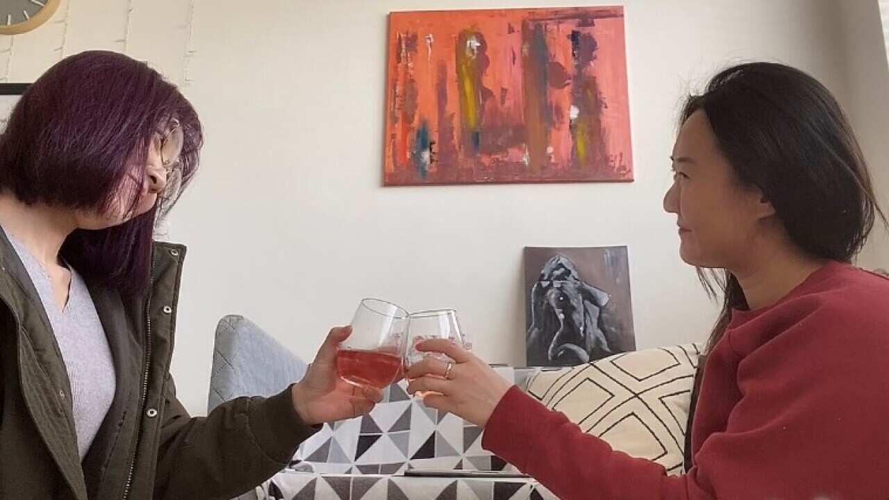 Mia and Grace catched up