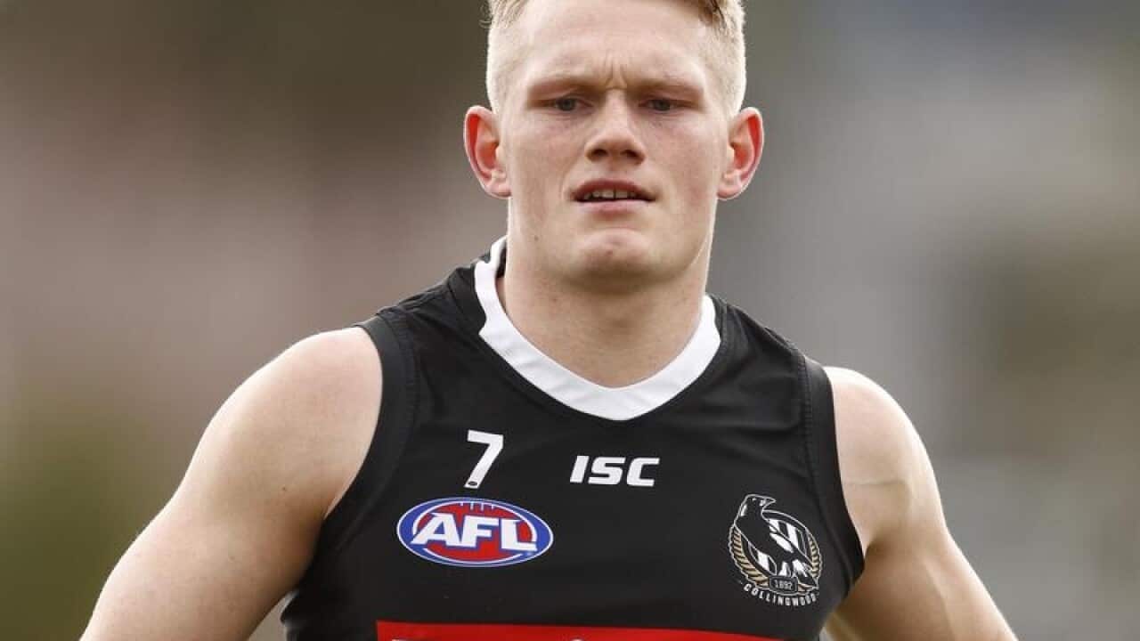 File image of Adam Treloar during a training session.
