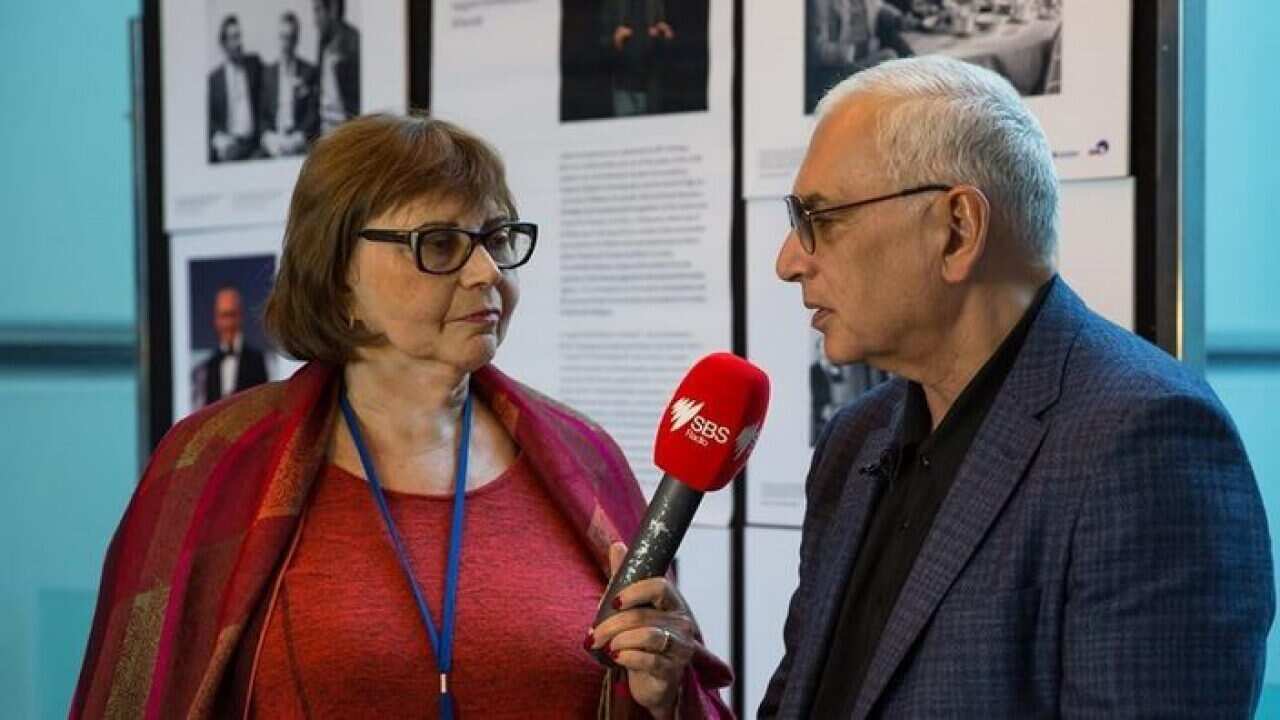 With film director Karen Shakhnazarov before the Russian Resurrection presentation