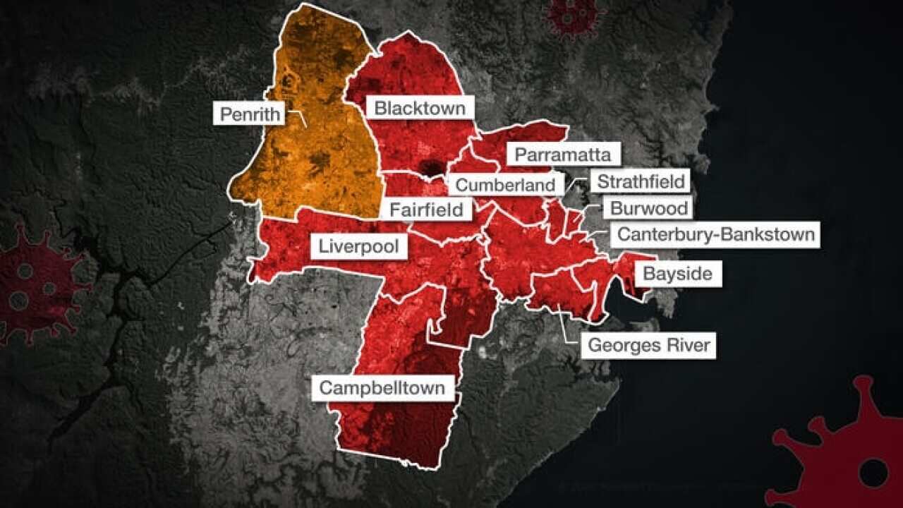 There are 12 Local Government Areas (LGAs) of concern in Greater Sydney including some suburbs in Penrith.