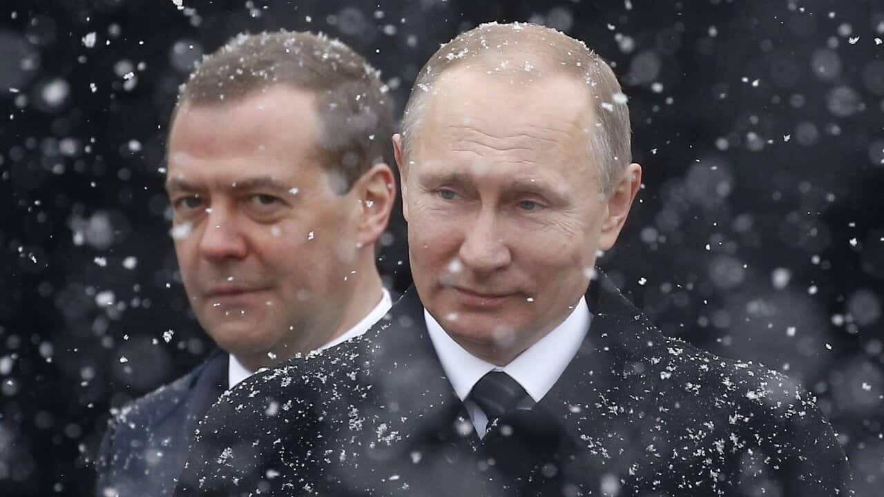 Vladimir Putin and Dmitry Medvedev
