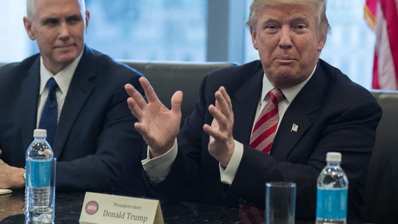 US President-elect Donald Trump and Vice President-elect Mike Pence