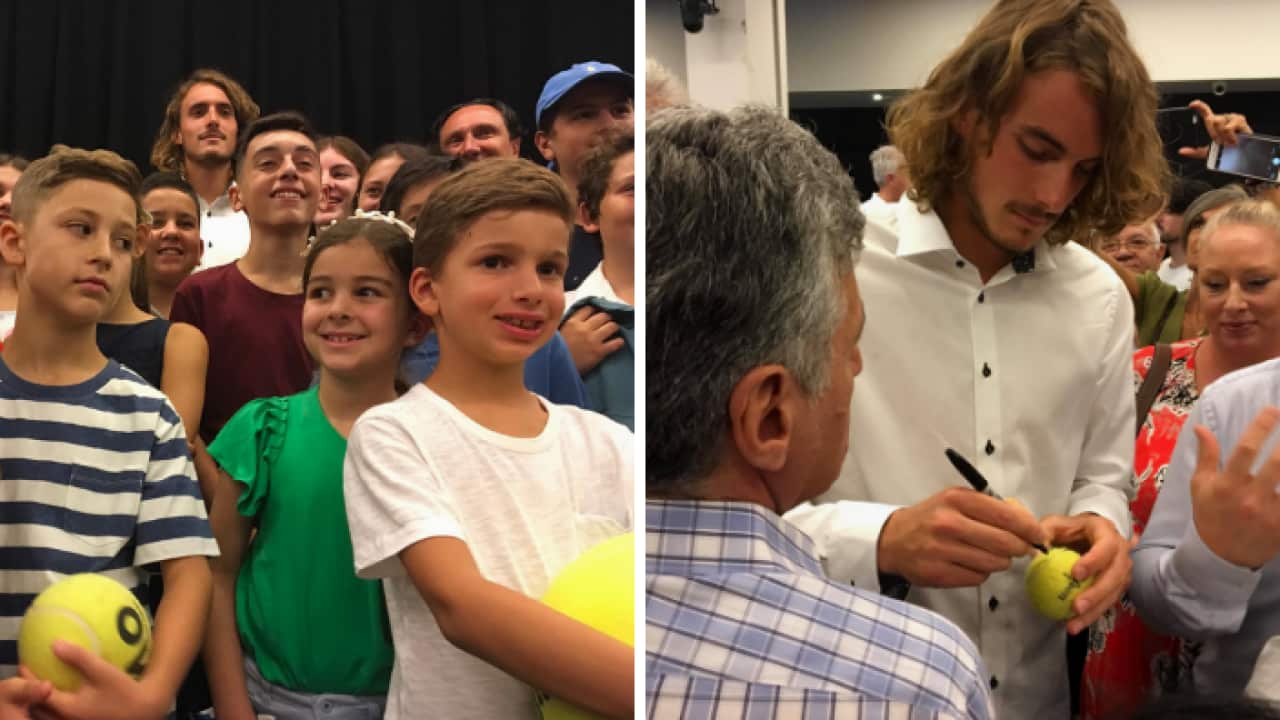 Melbourne's Greek Community thanked and farewelled Stefanos Tsitsipas at an event organized by the Greek Community of Melbourne and Victoria