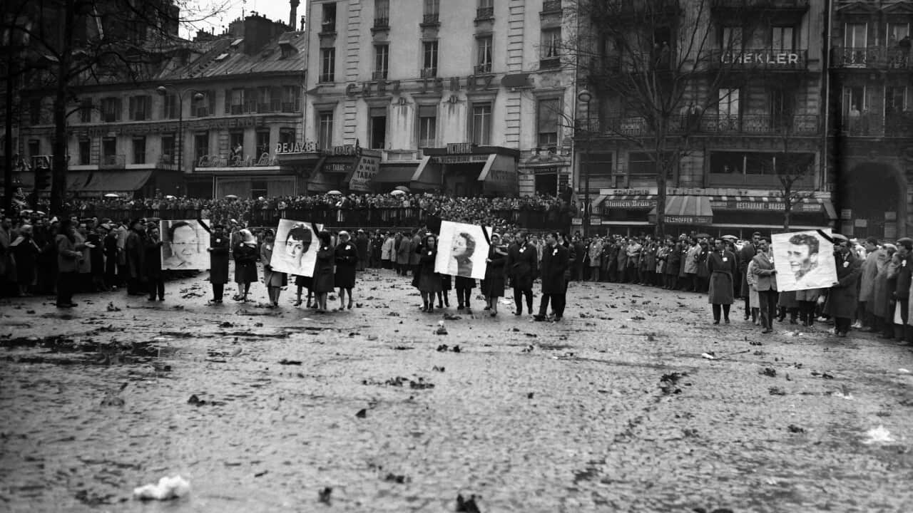 Funeral Of 8 People Killed At Anti Algerian War Demonstration At Charonne Subway Station In 1962