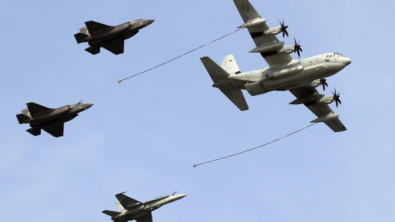 The same types of refueling aircraft KC-130 and a Navy FA-18E crashed into the sea off Kochi Prefecture on Dec 6, 2018