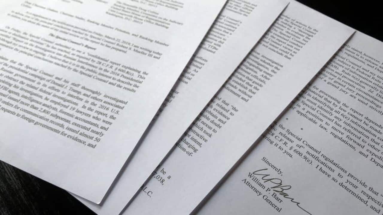 US Attorney General William Barr’s summary of the Mueller report.