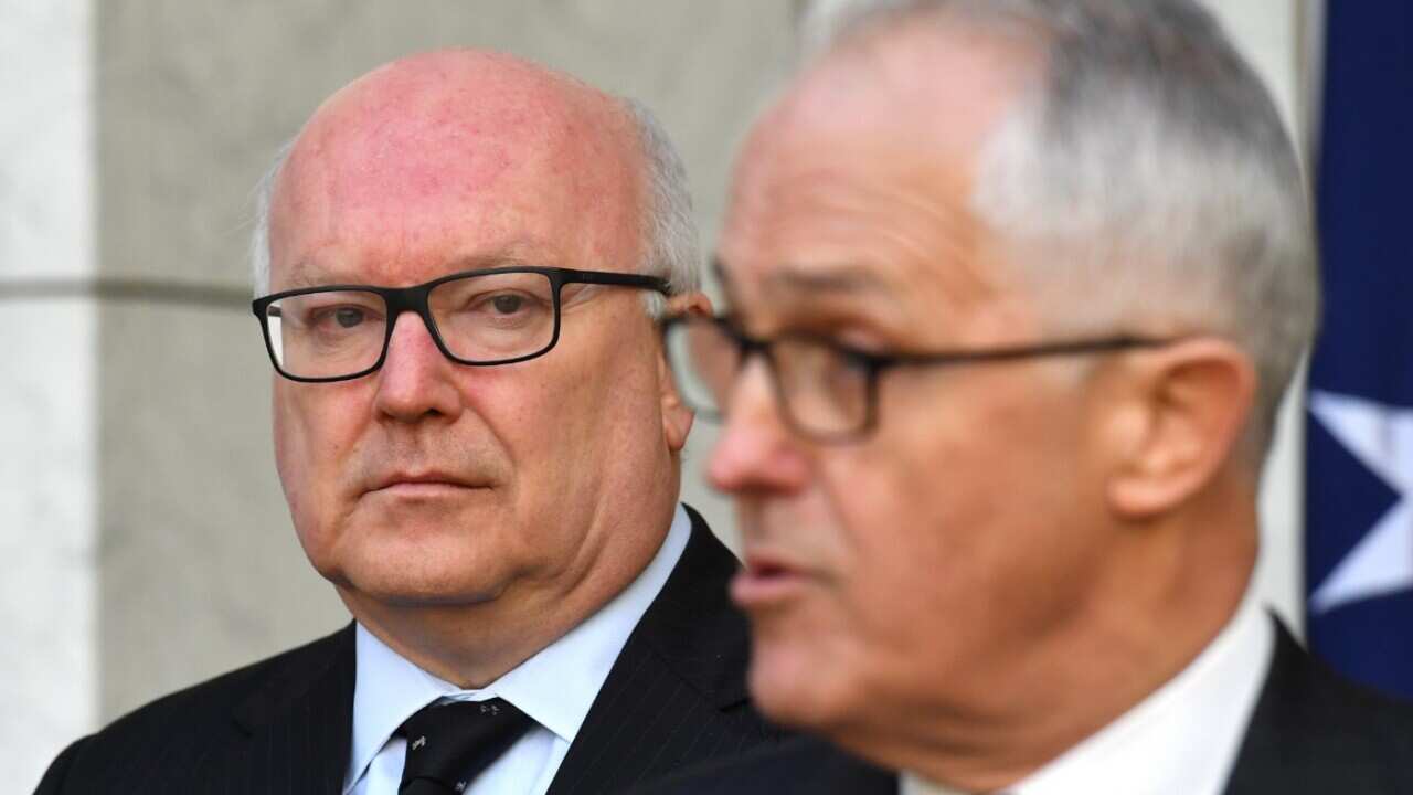 File image of Attorney-General George Brandis and Prime Minister Malcolm Turnbull 