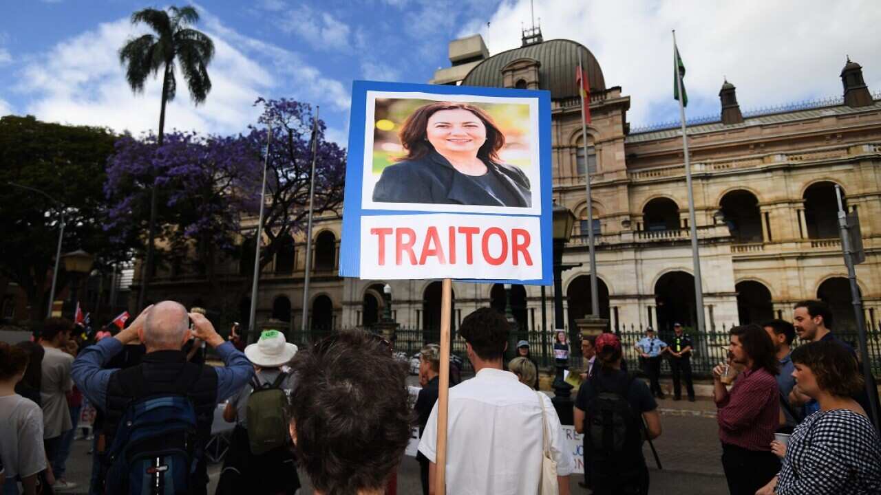 Queensland Premier Annastacia Palaszczuk has come under fire for pursuing legislation to crack down on protesters.