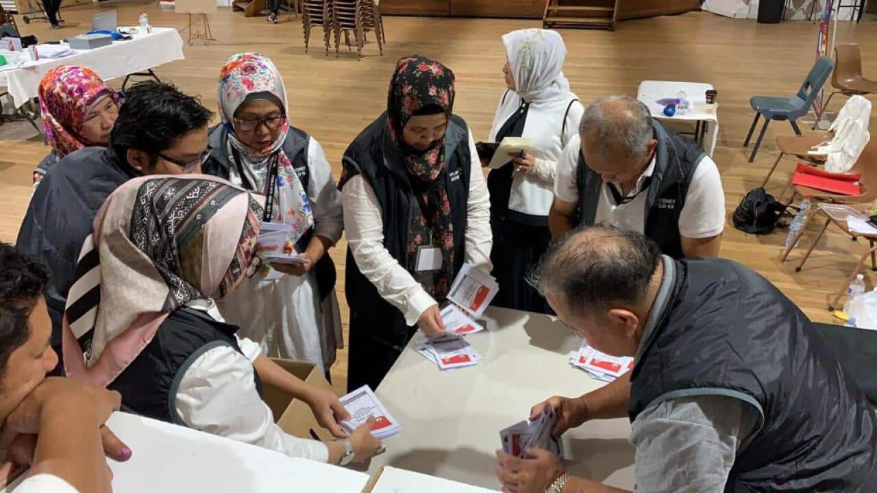 Organisers at TPS Yagoona preparing for the day