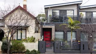 A row of residential properties.