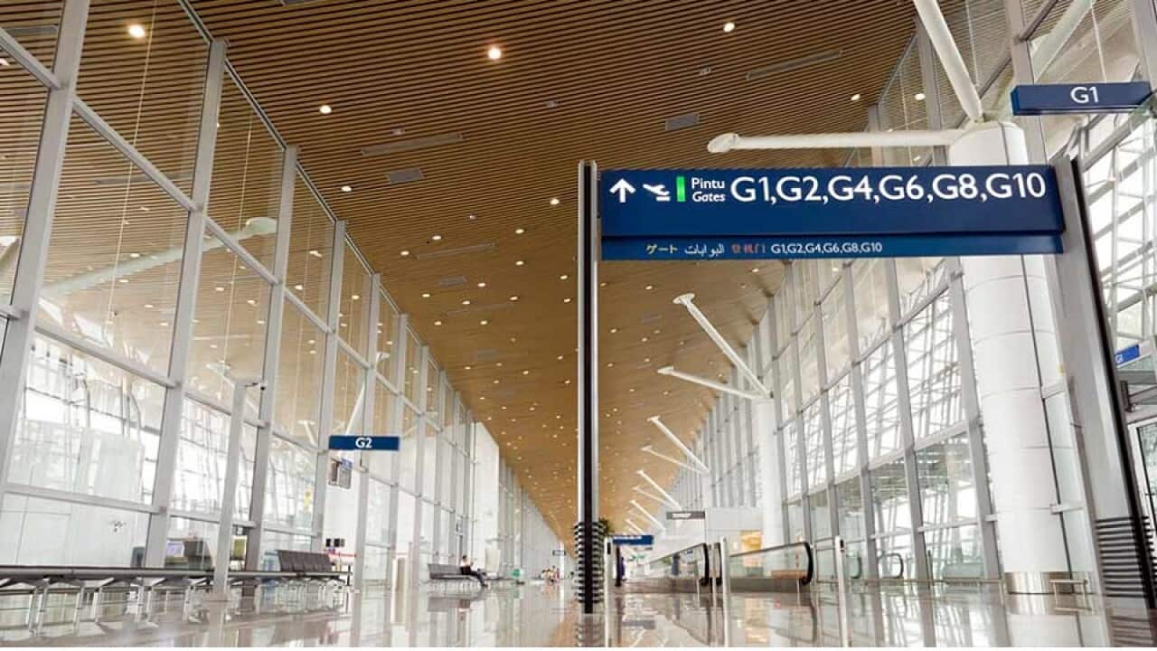 Empty passenger terminal at Malaysian airport
