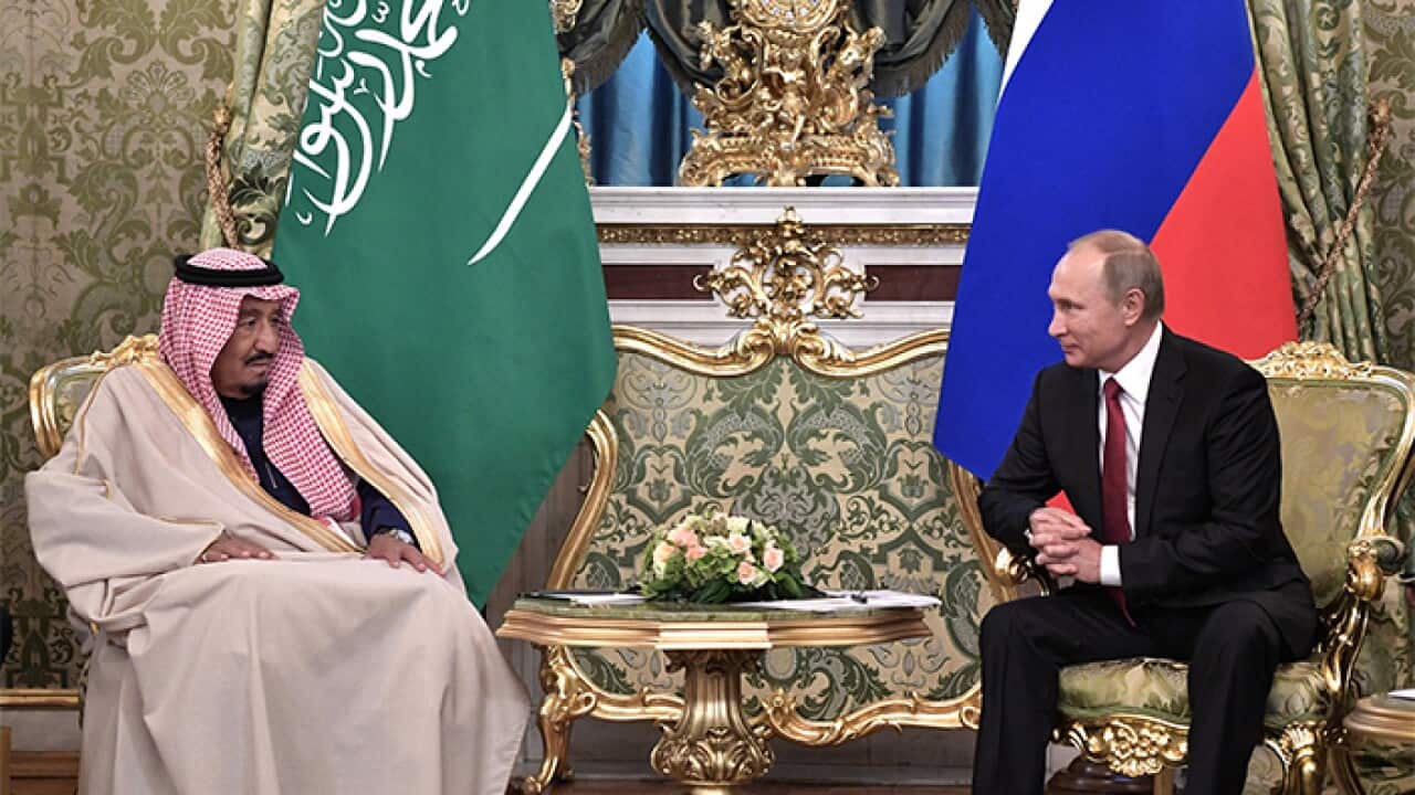 Vladimir Putin and King Salman