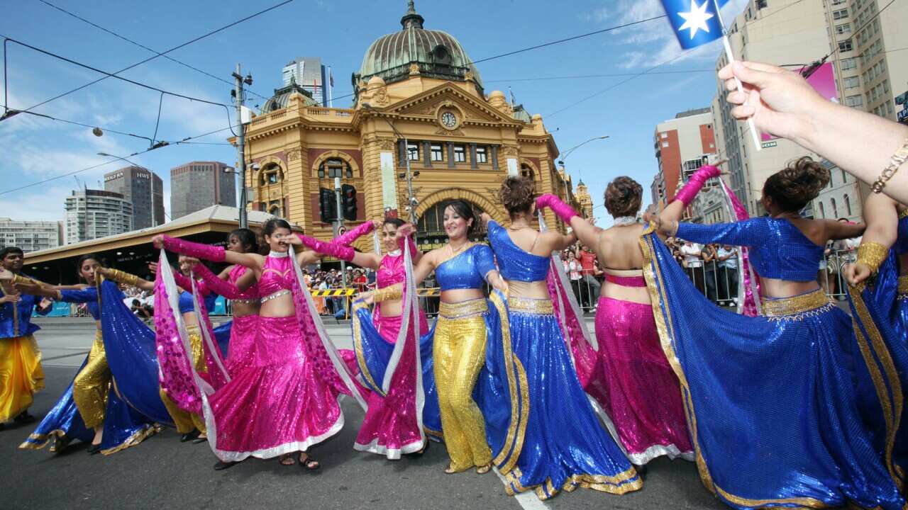 Women at an Australia Day parade in Melbourne