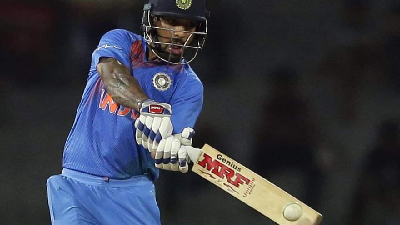 India's Shikhar Dhawan.