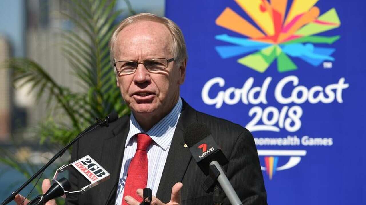 Peter Beattie speaks at the Commonwealth Games announcement in Sydney.