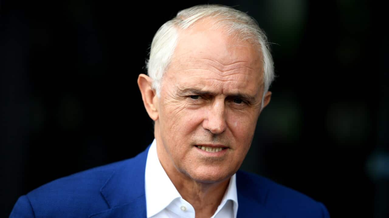 Former prime minister Malcolm Turnbull speaks to media after delivering an address at the NSW Smart Energy Summit.