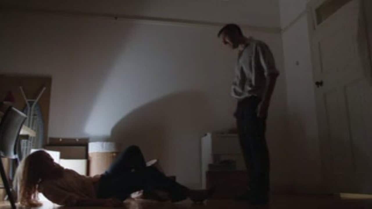 A scene from the family violence ad