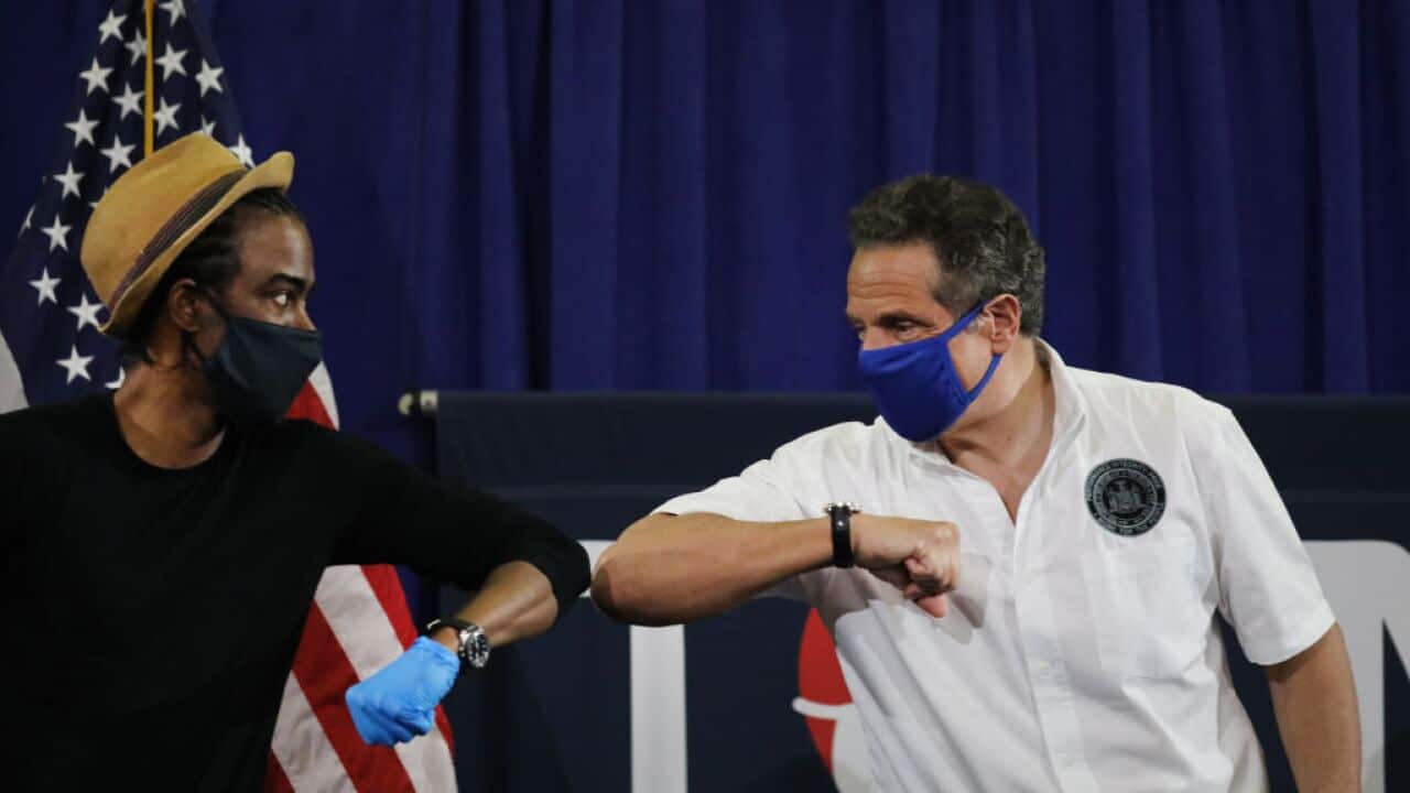New York Governor Andrew Cuomo Holds His Daily Coronavirus In Brooklyn