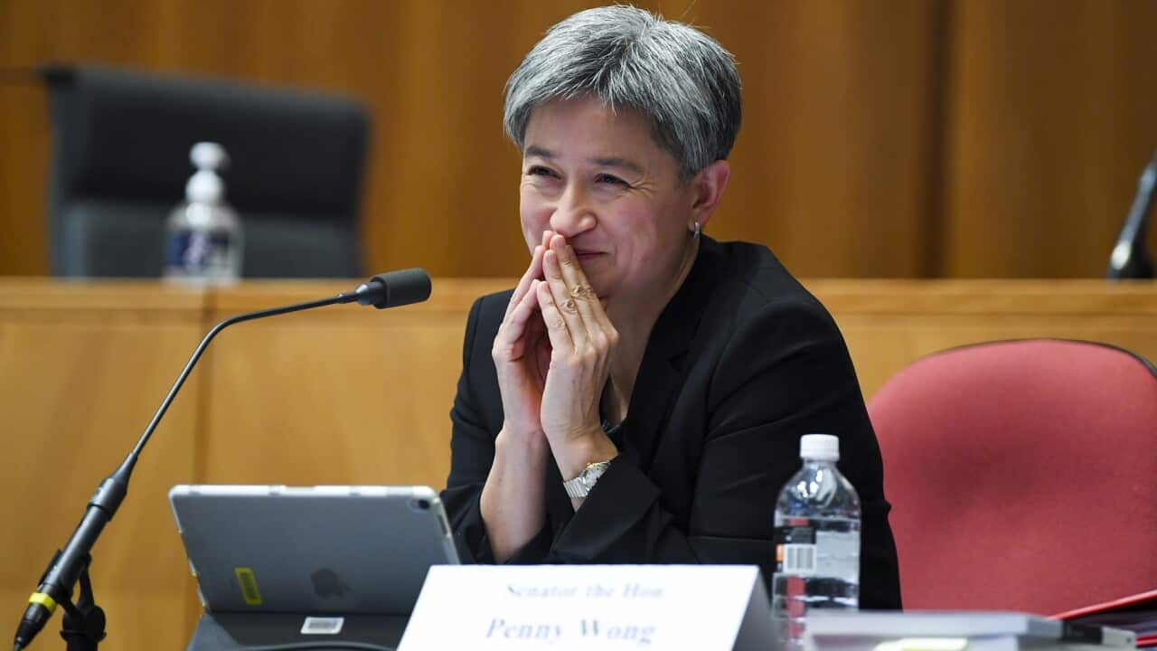Senator Penny Wong at Parliament House in Canberra