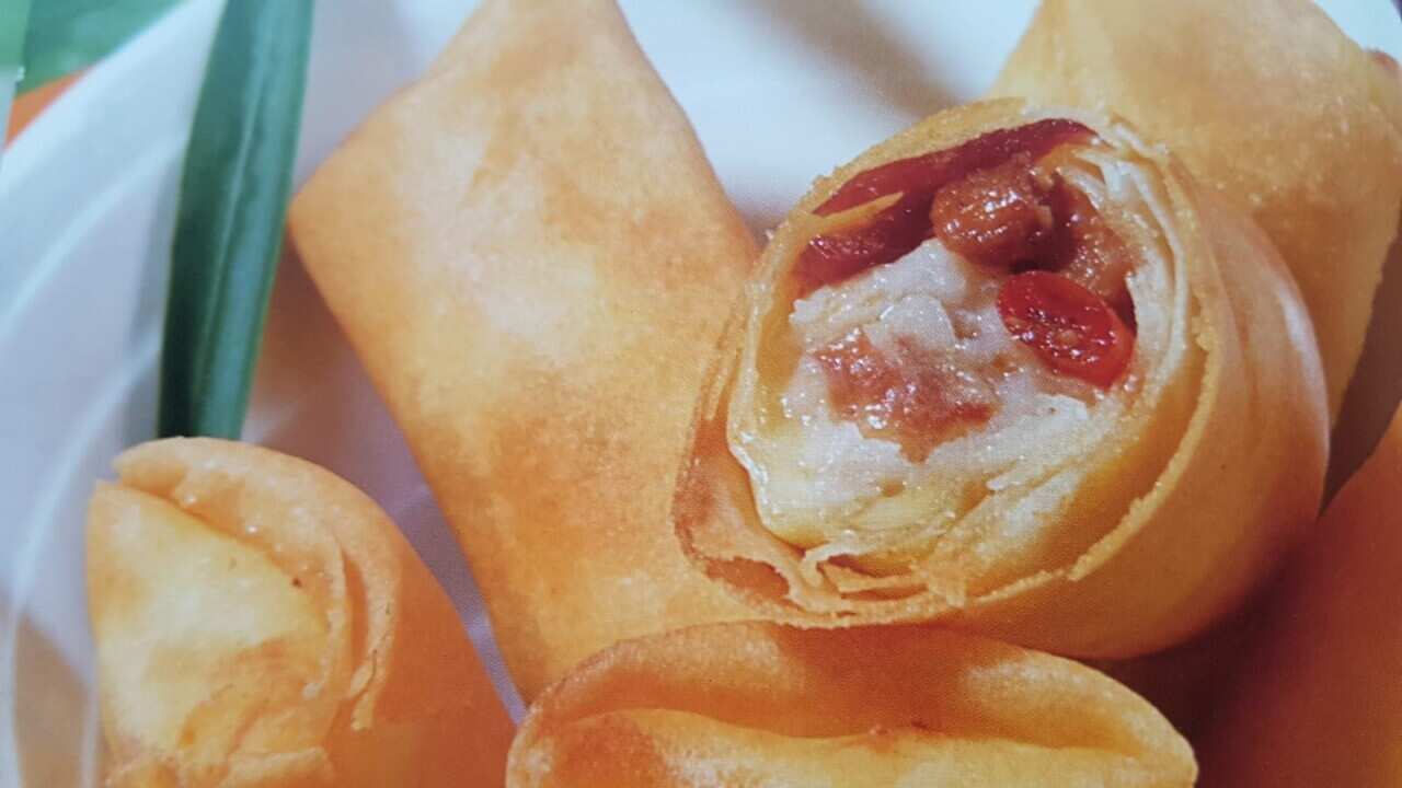 cheese and turnip cake spring roll