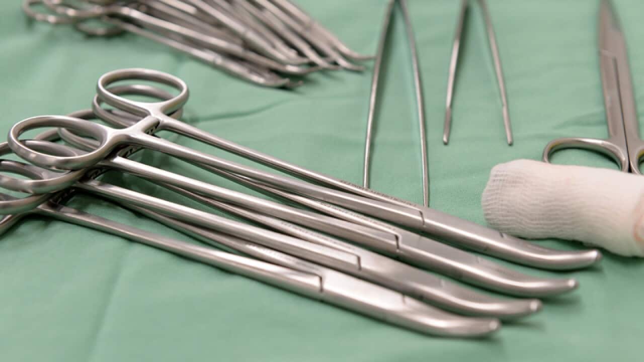 Surgical equipment in a hospital