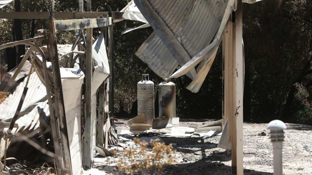 Charred remains after a bushfire in Western Australia