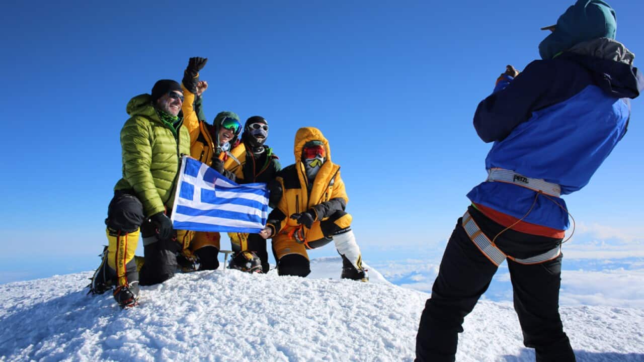 Two greek women on the world's highest peaks