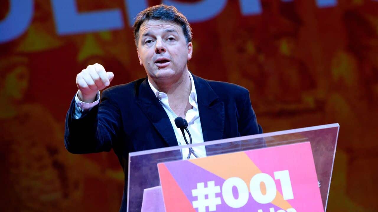 Former Italian premier and leader of the Italia Viva party, Matteo Renzi.