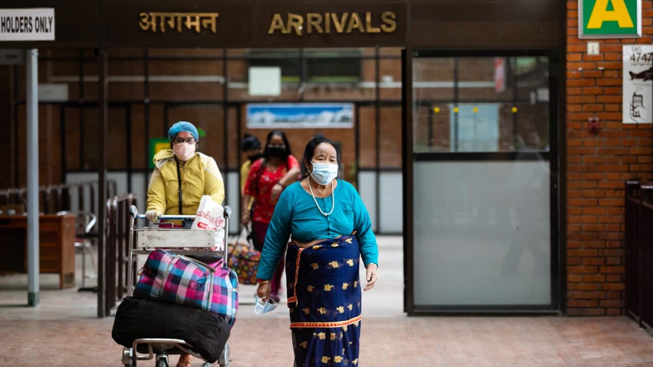 Nepali citizens repatriated from Myanmar after coronavirus pandemic arrive in Kathmandu's international airport