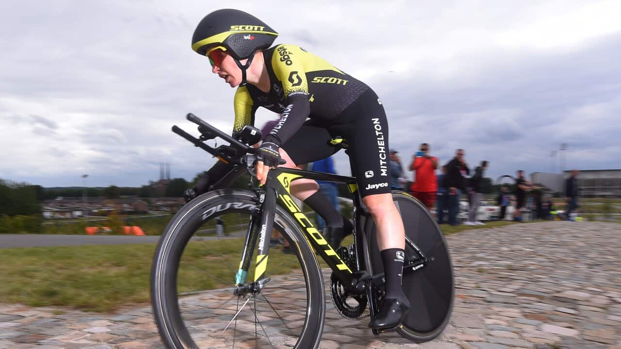 Amanda Spratt (Mitchelton Scott) during the 22nd Boels Rental Ladies Tour 2019, Prologue a 3,8km Individual Time Trial stage from Sittard to Gelee (Getty)