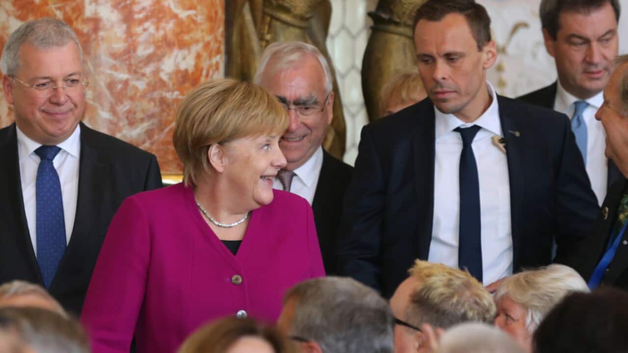 Angela Merkel with European leaders in Germany