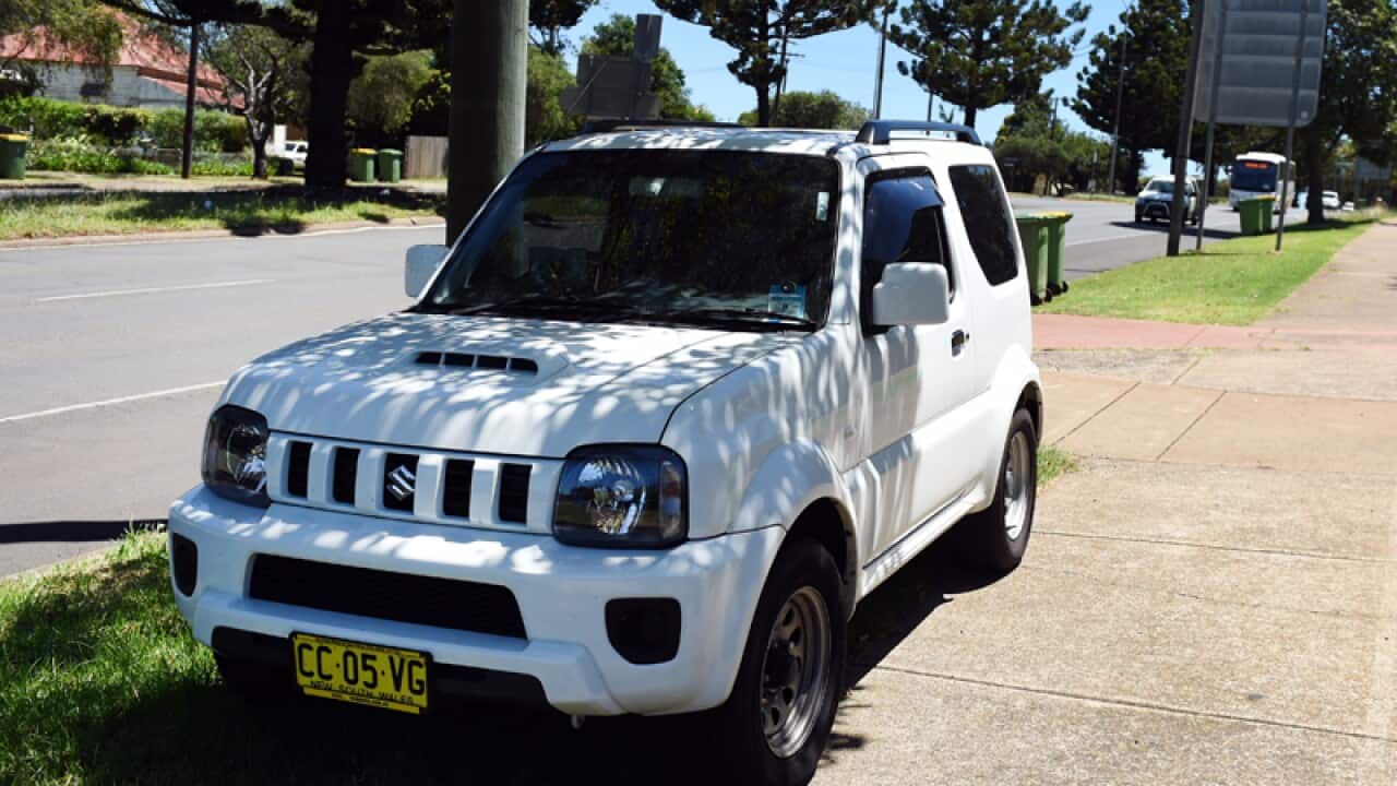 A car believed to belong to attack victim Norman Olsen