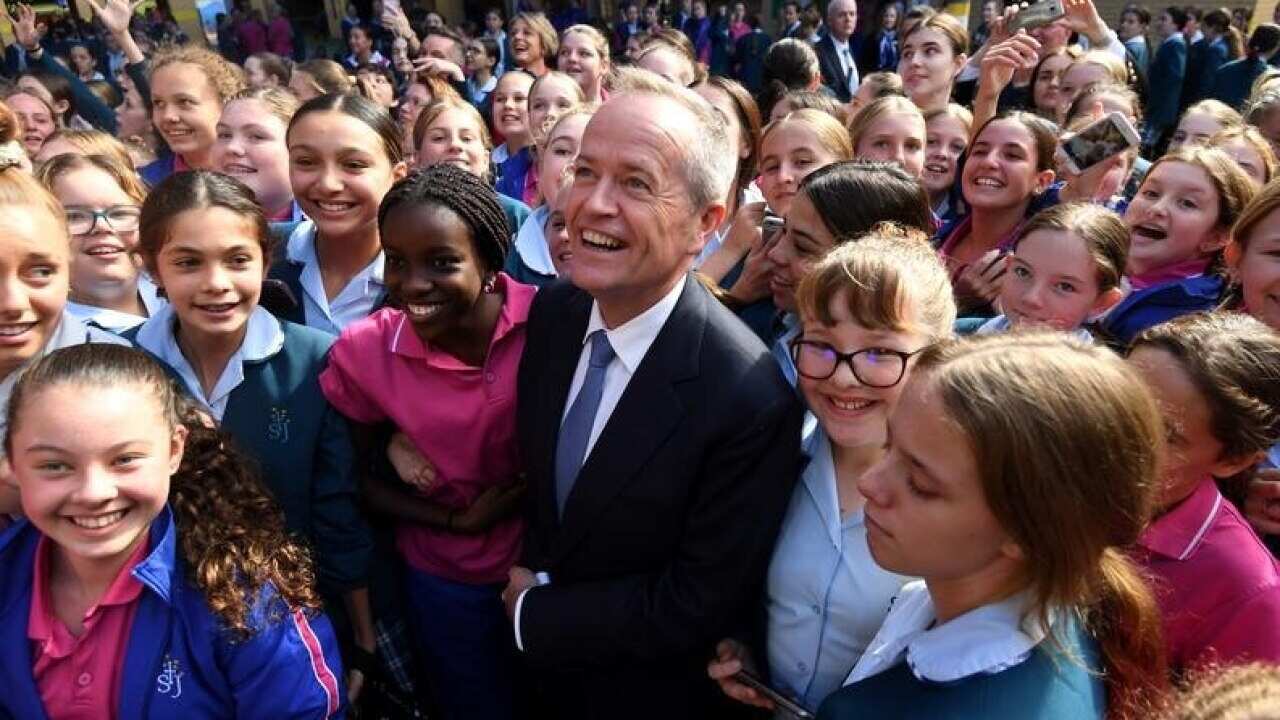 Bill Shorten at St. Joseph's Catholic College in East Gosford,