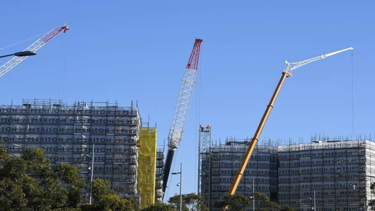 New apartment's are seen under construction in Sydney.