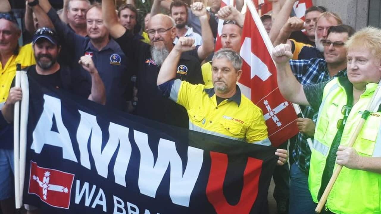 Australian Manufacturing Workers Union members from Griffin Coal mine