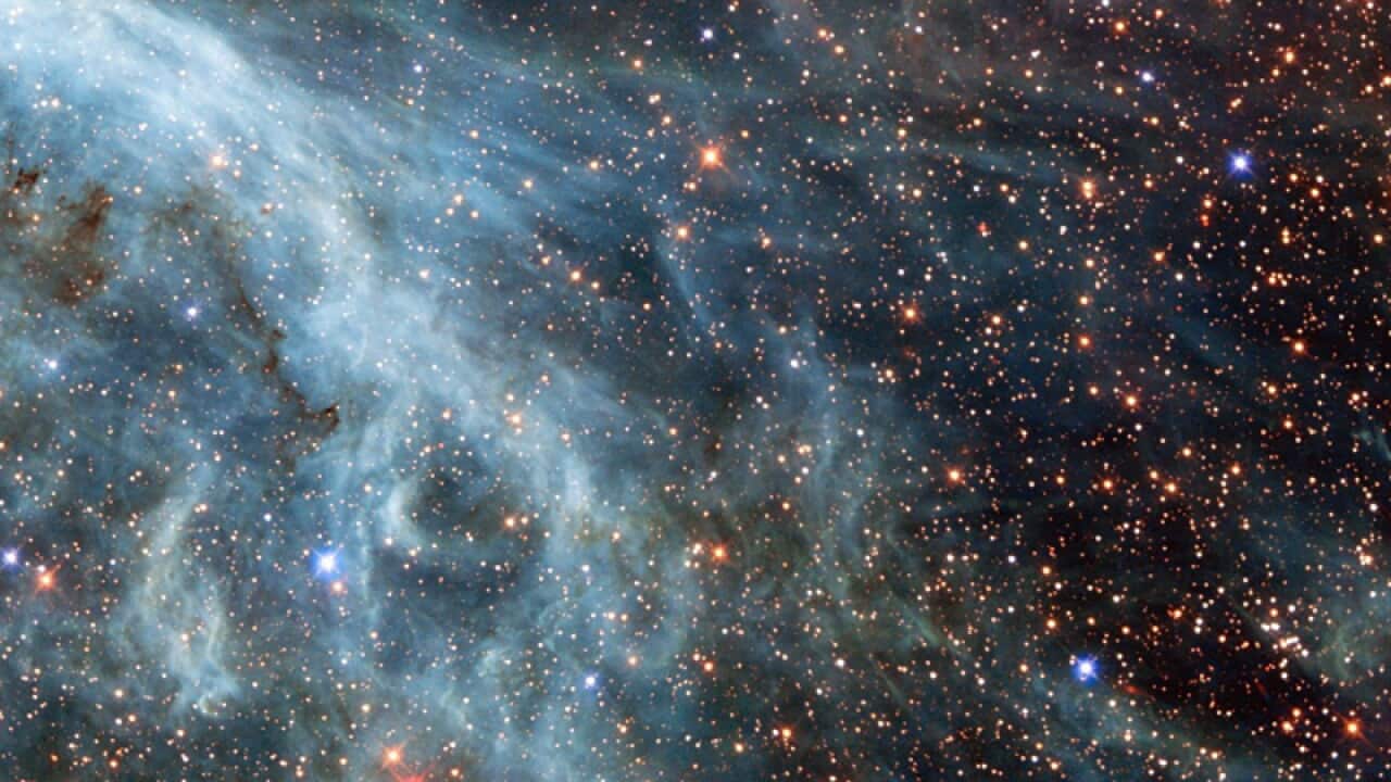 The Large Magellanic Cloud (LMC), a small nearby galaxy.