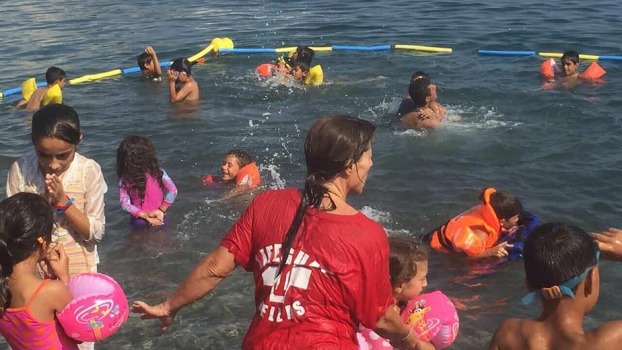 Swimming lessons from Lifeguards Hellas in Lesvos