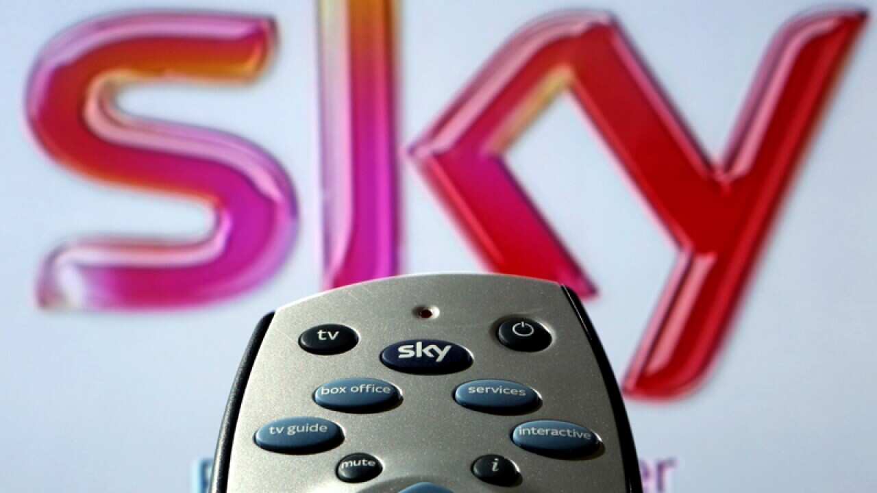 A Sky television remote control