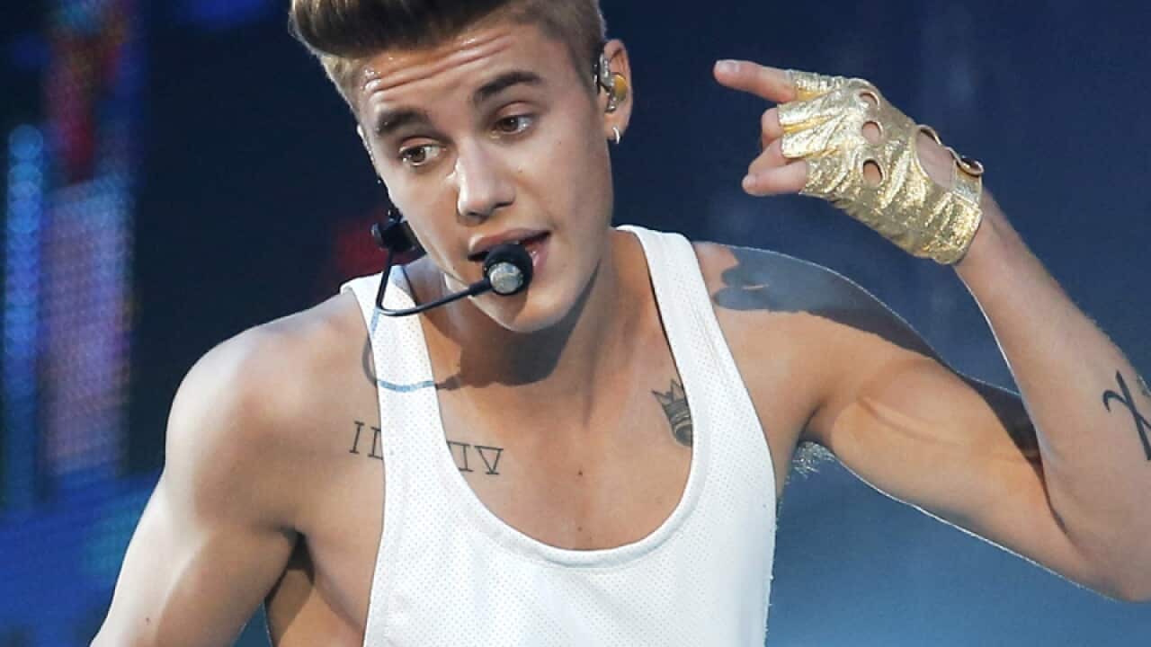Canadian singer Justin Bieber