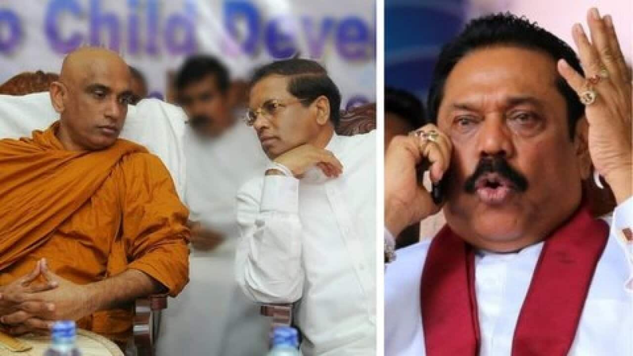 Ven.Athuraliye Rathana_Maithripala Sirisena_Mahinda Rajapaksha