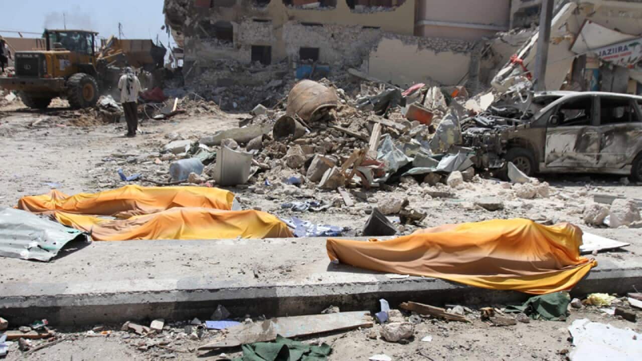 the scene of the attack at the Dayah Hotel