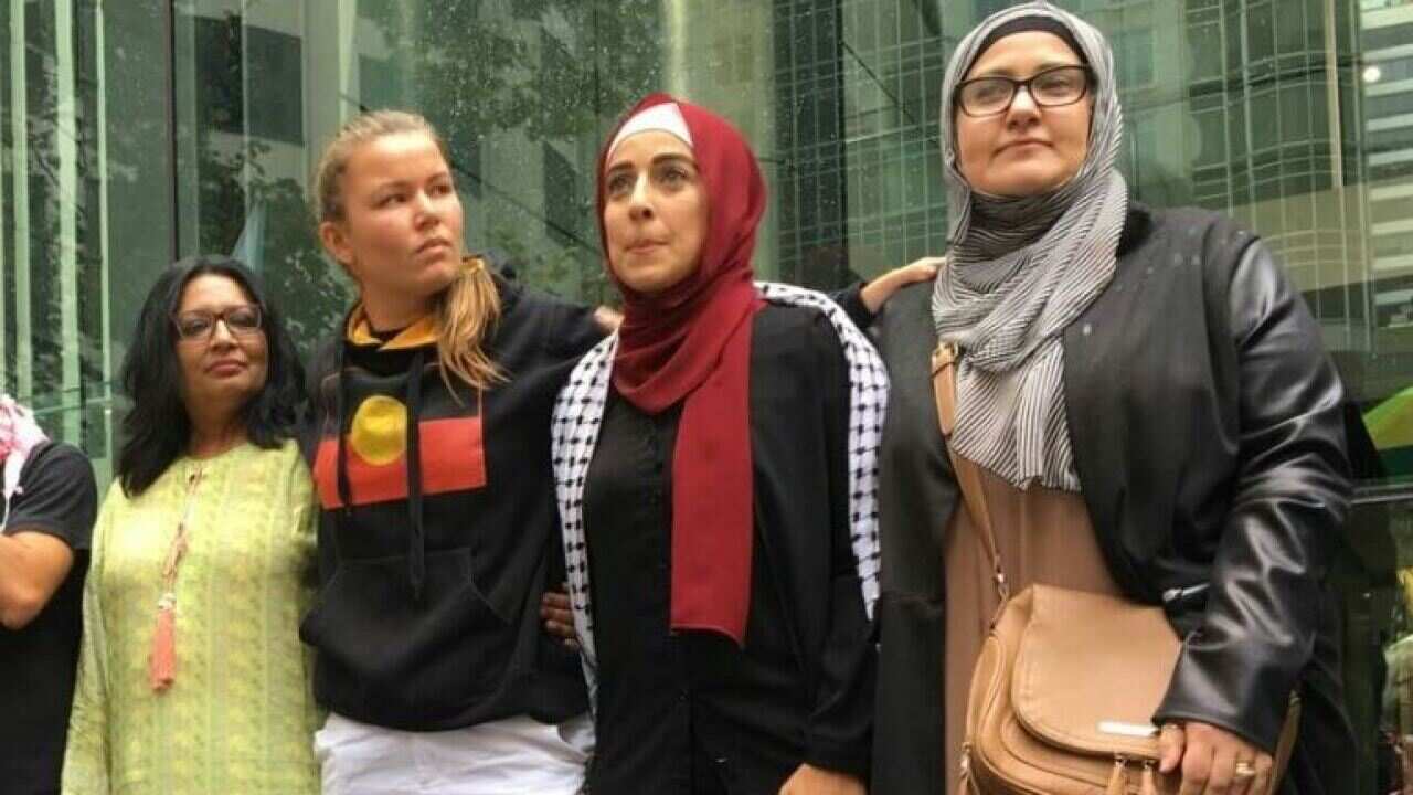 NSW Greens Senator Mehreen Faruqi at the anti-Islamophobia rally in Sydney. Twitter