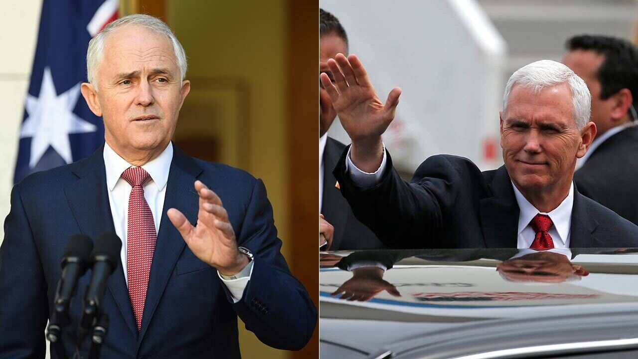 Malcolm Turnbull and Mike Pence