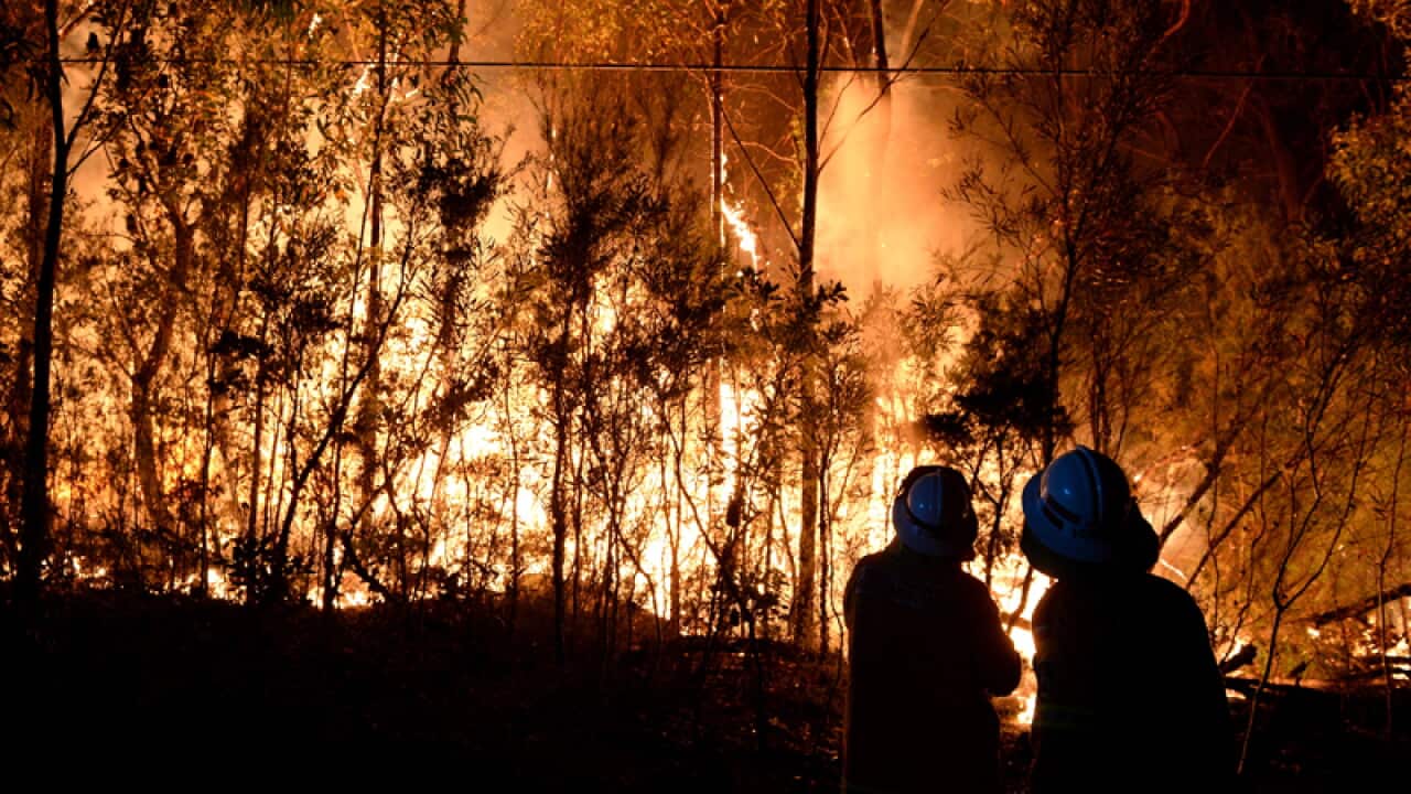 RFS firefighters battle a blaze