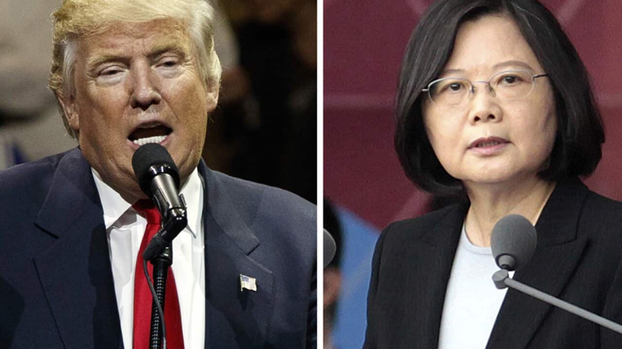 U.S. President Donald Trump and Taiwan's President Tsai Ing-wen