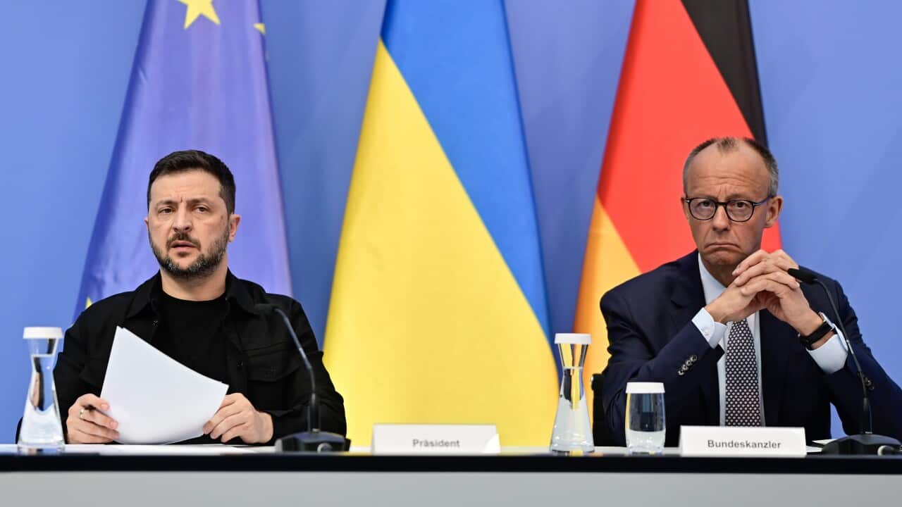 Ukrainian President Volodymyr Zelensky in Berlin