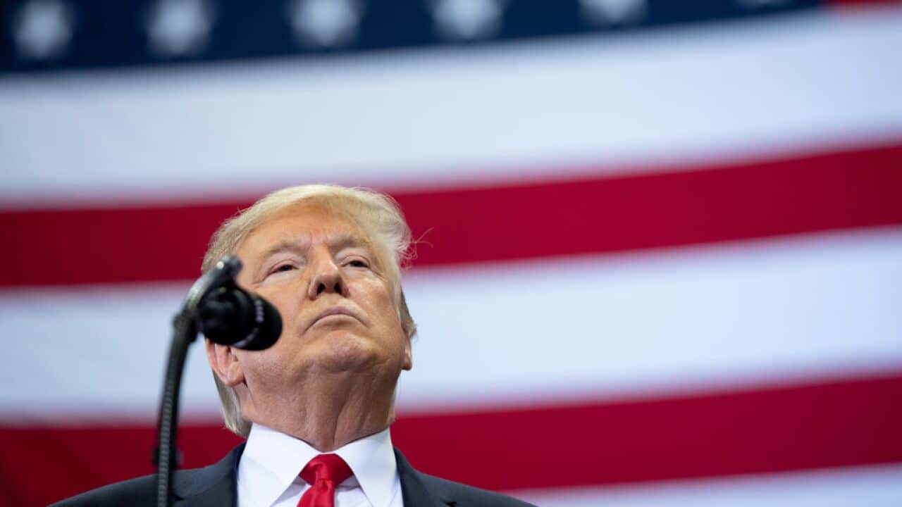 US President Donald Trump speaks during a campaign rally in Estero, Florida, on October 31, 2018. (Photo by SAUL LOEB / AFP) (Photo credit should read SAUL LOEB/AFP/Getty Images)