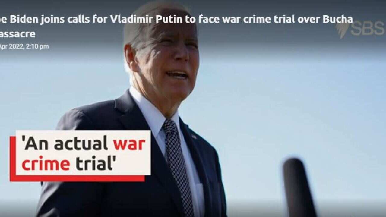 Joe Biden joins calls for Vladimir Putin to face war crime trial over Bucha massacre