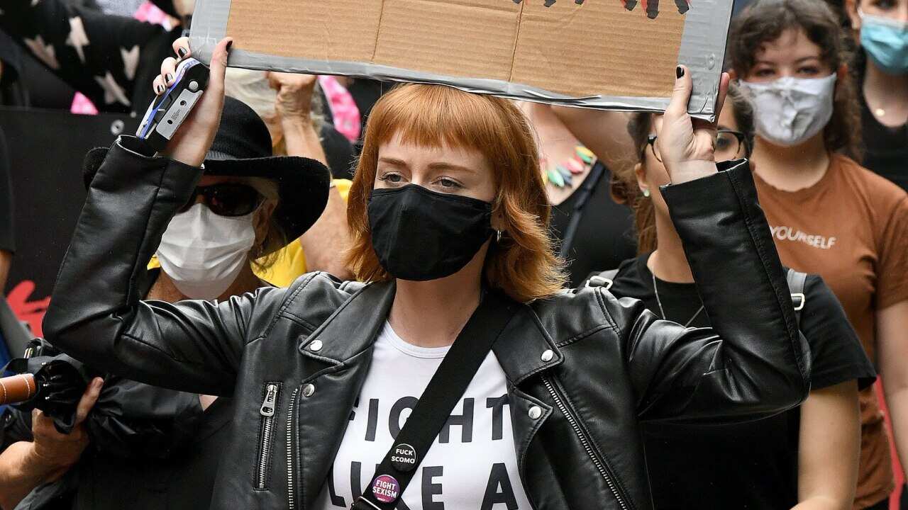 A women's justice march in Brisbane